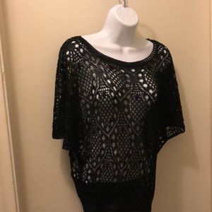 100% rayon knit see through sweater